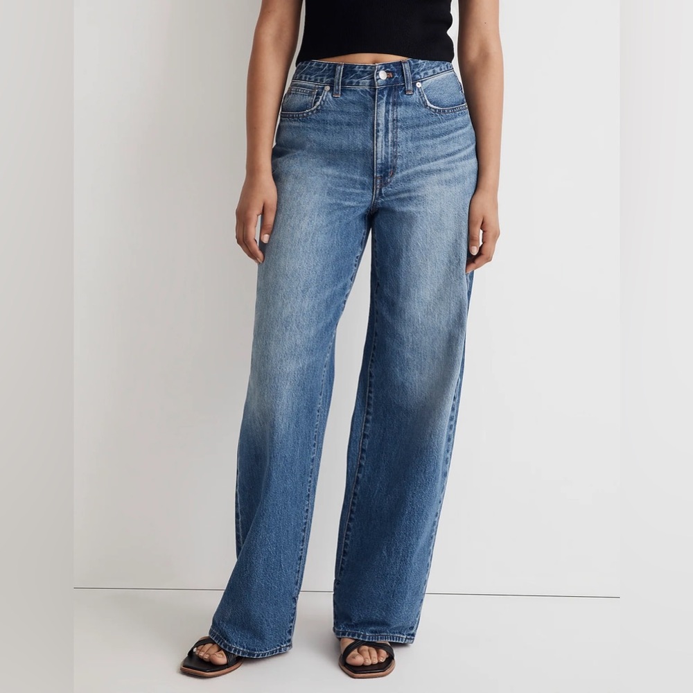 Madewell NWT Curvy Superwide-Leg Jeans Size 29 in Fannin Wash